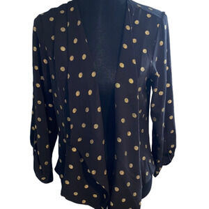 Beautiful black & gold polka dot Jacket Large